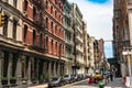 Houses in Mercer Street in Soho, Manhattan, NYC