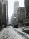 Manhattan, NYC. Winter. Snowing in NYC Royalty Free Stock Photo