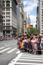 Manhattan, New York, June, 2017: audiences wait for The Gay Pride Parade