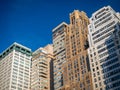 Manhattan, New York, United States of America : [ City architecture details from above and down below, apartment bui Royalty Free Stock Photo