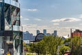 Manhattan, New York, USA - August 29, 2019: High Line Park in Manhattan. View of the surrounding houses and parks. High Line is a Royalty Free Stock Photo