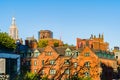 Manhattan, New York, USA - August 29, 2019: High Line Park in Manhattan. View of the surrounding houses and parks. High Line is a Royalty Free Stock Photo