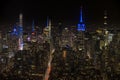 View from the One World Trade Center building observatory towards Times Square area Royalty Free Stock Photo