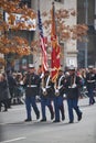 US Marines marching on Fifth Avenue at the Veterans Day Parade