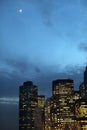 Manhattan at night Royalty Free Stock Photo