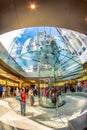 MANHATTAN, NY - JUNE 12, 2013: Interior of Apple Store Fifth Avenue on a sunny day. This is the flagship shop in New York City Royalty Free Stock Photo