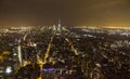 Manhattan overview at night from Empire State Building