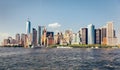 Manhattan panorama in New York City, the USA Royalty Free Stock Photo