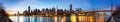 Manhattan panorama and Queensboro bridge Royalty Free Stock Photo
