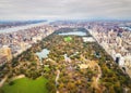 Manhattan panoramic aerial view from Central park