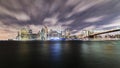 Manhattan panoramic skyline at night Royalty Free Stock Photo