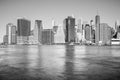 Manhattan's Financial District. Black and White - New York Royalty Free Stock Photo