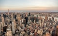 Manhattan skyline from above, New York City Royalty Free Stock Photo