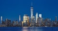 Manhattan skyline at the blue hour, New York City, USA Royalty Free Stock Photo