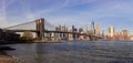 Manhattan skyline from Brooklyn and Brooklyn bridge