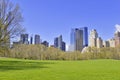 Manhattan skyline from Central Park, New York City Royalty Free Stock Photo