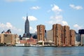 Manhattan Skyline with Empire State Building over Hudson River, New York City Royalty Free Stock Photo