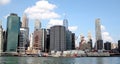 Manhattan Skyline with Empire State Building over Hudson River, New York City Royalty Free Stock Photo