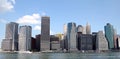 Manhattan Skyline with Empire State Building over Hudson River, New York City Royalty Free Stock Photo