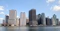 Manhattan Skyline with Empire State Building over Hudson River, New York City Royalty Free Stock Photo