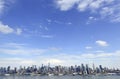 Manhattan skyline with Hudson River, New York Cit Royalty Free Stock Photo