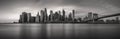 Manhattan skyline, monochrome, panorama, big resolution