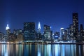 Manhattan skyline at Night Lights, New York City Royalty Free Stock Photo