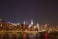 Manhattan skyline at Night Lights, New York City Royalty Free Stock Photo