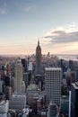 Manhattan Skyline, NY at dusk (Vertical)