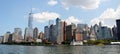 Manhattan Skyline with One World Trade Center Building over Hudson River, New York City Royalty Free Stock Photo