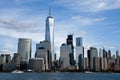 Manhattan skyline over Hudson River, New York Royalty Free Stock Photo