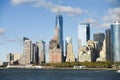 Manhattan skyline over Hudson River, New York Royalty Free Stock Photo