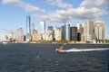 Manhattan skyline over Hudson River, New York Royalty Free Stock Photo