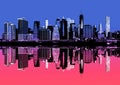 Manhattan skyline panorama poster