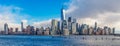 Manhattan skyline panoramic view, New York City Royalty Free Stock Photo