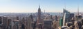 Manhattan skyline panoramic view, New York City Royalty Free Stock Photo