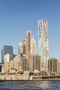 Manhattan skyline seen from Brooklyn side Royalty Free Stock Photo