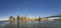 Manhattan skyline seen from Brooklyn side Royalty Free Stock Photo