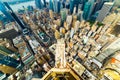 Manhattan skyline and skyscrapers aerial view from Empire State Building. New York City, USA Royalty Free Stock Photo