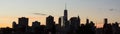 Manhattan skyscrapers view from Brownstone, Brooklyn