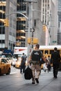 Manhattan street scene. Royalty Free Stock Photo