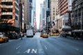 Manhattan street scene in New York Royalty Free Stock Photo