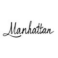 Manhattan text. Vintage retro lettering design.