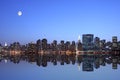 Manhattan under the moonlight Royalty Free Stock Photo