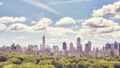 Manhattan Upper East Side skyline over Central Park, NYC. Royalty Free Stock Photo