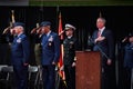 Military officials saluting at veterans Day Parade in Manhattan, NYC