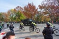 NYPD Emergency Service, heavy armored vehicle. Safety at Thanksgiving Parade