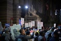 MTA employees protesting in Manhattan, NYC. TWU Union Protest Royalty Free Stock Photo