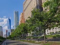 Manhattan west side bicycle trail Royalty Free Stock Photo