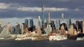 Manhattan West Side waterfront, Hospital ship USNS COMFORT docked at Pier 90 Royalty Free Stock Photo